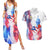 Puerto Rico Couples Matching Summer Maxi Dress and Hawaiian Shirt with Coqui Frog, Hibiscus Flowers, and Flag Landmark Design - Wonder Print Shop