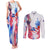 Puerto Rico Couples Matching Tank Maxi Dress and Long Sleeve Button Shirt with Coqui Frog, Hibiscus Flowers, and Flag Landmark Design - Wonder Print Shop
