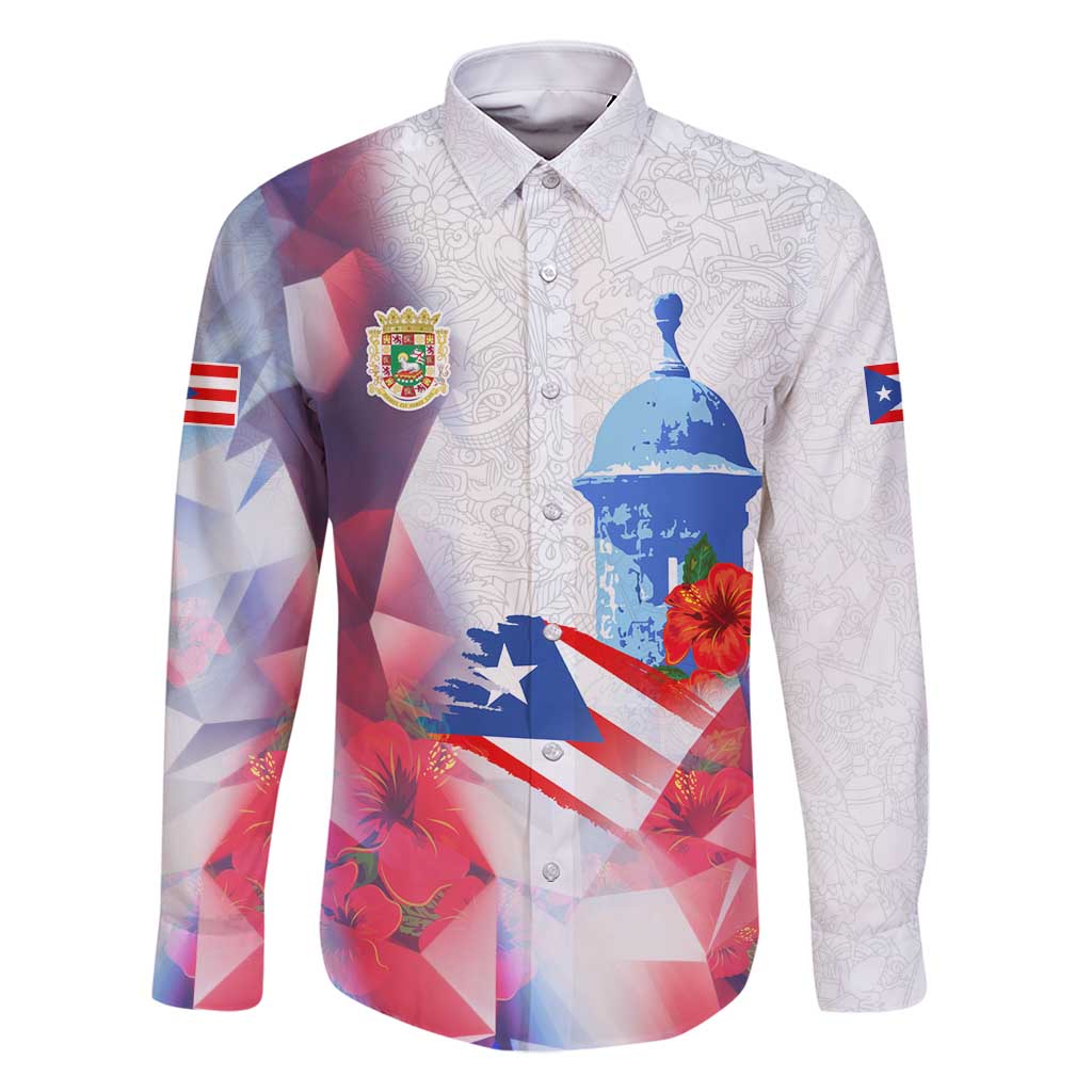 Puerto Rico Family Matching Long Sleeve Bodycon Dress and Hawaiian Shirt with Coqui Frog, Hibiscus Flowers, and Flag Landmark Design - Wonder Print Shop
