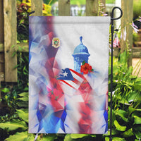 Puerto Rico Garden Flag with Coqui Frog, Hibiscus Flowers, and Flag Landmark Design - Wonder Print Shop