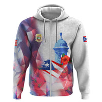 Puerto Rico Hoodie with Coqui Frog, Hibiscus Flowers, and Flag Landmark Design - Wonder Print Shop