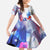 Puerto Rico Kid Short Sleeve Dress with Coqui Frog, Hibiscus Flowers, and Flag Landmark Design - Wonder Print Shop