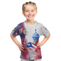 Puerto Rico Kid T Shirt with Coqui Frog, Hibiscus Flowers, and Flag Landmark Design - Wonder Print Shop