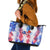 Puerto Rico Leather Tote Bag with Coqui Frog, Hibiscus Flowers, and Flag Landmark Design - Wonder Print Shop