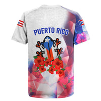 Puerto Rico Rugby Jersey with Coqui Frog, Hibiscus Flowers, and Flag Landmark Design - Wonder Print Shop