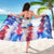 Puerto Rico Sarong with Coqui Frog, Hibiscus Flowers, and Flag Landmark Design - Wonder Print Shop