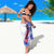 Puerto Rico Sarong with Coqui Frog, Hibiscus Flowers, and Flag Landmark Design - Wonder Print Shop