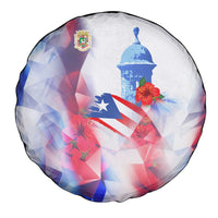 Puerto Rico Spare Tire Cover with Coqui Frog, Hibiscus Flowers, and Flag Landmark Design - Wonder Print Shop