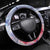 Puerto Rico Steering Wheel Cover with Coqui Frog, Hibiscus Flowers, and Flag Landmark Design - Wonder Print Shop