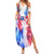 Puerto Rico Summer Maxi Dress with Coqui Frog, Hibiscus Flowers, and Flag Landmark Design - Wonder Print Shop