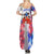 Puerto Rico Summer Maxi Dress with Coqui Frog, Hibiscus Flowers, and Flag Landmark Design - Wonder Print Shop
