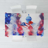 Puerto Rico Tablecloth with Coqui Frog, Hibiscus Flowers, and Flag Landmark Design - Wonder Print Shop