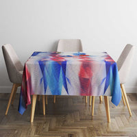 Puerto Rico Tablecloth with Coqui Frog, Hibiscus Flowers, and Flag Landmark Design - Wonder Print Shop