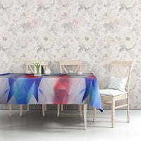 Puerto Rico Tablecloth with Coqui Frog, Hibiscus Flowers, and Flag Landmark Design - Wonder Print Shop