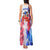 Puerto Rico Tank Maxi Dress with Coqui Frog, Hibiscus Flowers, and Flag Landmark Design - Wonder Print Shop