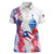 Puerto Rico Women Polo Shirt with Coqui Frog, Hibiscus Flowers, and Flag Landmark Design - Wonder Print Shop