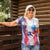 Puerto Rico Women Polo Shirt with Coqui Frog, Hibiscus Flowers, and Flag Landmark Design - Wonder Print Shop
