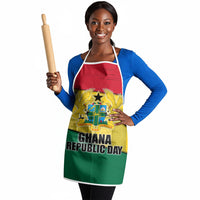Ghana Republic Day Apron Ghanaian Pride Flag Colors With Coat Of Arms And Black Star