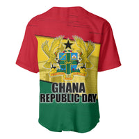 Ghana Republic Day Baseball Jersey Ghanaian Pride Flag Colors With Coat Of Arms And Black Star
