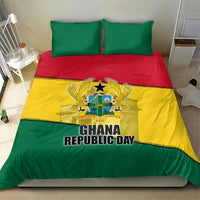 Ghana Republic Day Bedding Set Ghanaian Pride Flag Colors With Coat Of Arms And Black Star