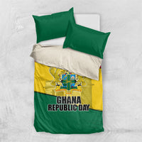 Ghana Republic Day Bedding Set Ghanaian Pride Flag Colors With Coat Of Arms And Black Star
