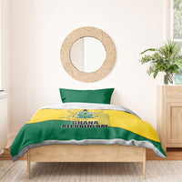 Ghana Republic Day Bedding Set Ghanaian Pride Flag Colors With Coat Of Arms And Black Star