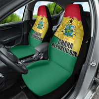 Ghana Republic Day Car Seat Cover Ghanaian Pride Flag Colors With Coat Of Arms And Black Star