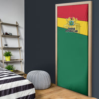 Ghana Republic Day Door Cover Ghanaian Pride Flag Colors With Coat Of Arms And Black Star