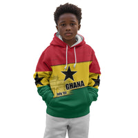 Ghana Republic Day Kid Hoodie Ghanaian Pride Flag Colors With Coat Of Arms And Black Star