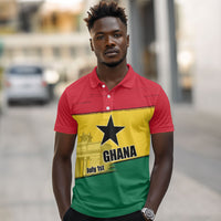 Ghana Republic Day Polo Shirt Ghanaian Pride Flag Colors With Coat Of Arms And Black Star