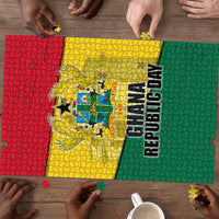 Ghana Republic Day Puzzle Ghanaian Pride Flag Colors With Coat Of Arms And Black Star