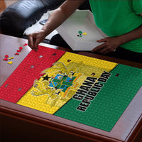 Ghana Republic Day Puzzle Ghanaian Pride Flag Colors With Coat Of Arms And Black Star