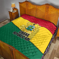 Ghana Republic Day Quilt Ghanaian Pride Flag Colors With Coat Of Arms And Black Star