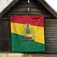 Ghana Republic Day Quilt Ghanaian Pride Flag Colors With Coat Of Arms And Black Star