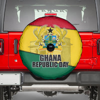 Ghana Republic Day Spare Tire Cover Ghanaian Pride Flag Colors With Coat Of Arms And Black Star