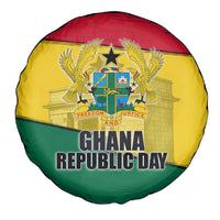 Ghana Republic Day Spare Tire Cover Ghanaian Pride Flag Colors With Coat Of Arms And Black Star