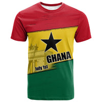 Ghana Republic Day T shirt Ghanaian Pride Flag Colors With Coat Of Arms And Black Star