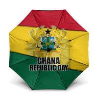 Ghana Republic Day Umbrella Ghanaian Pride Flag Colors With Coat Of Arms And Black Star