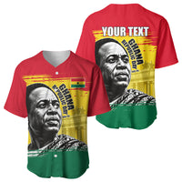Personalized Ghana Republic Day Baseball Jersey Kwame Nkrumah Vintage Portrait Art - July 1st Theme