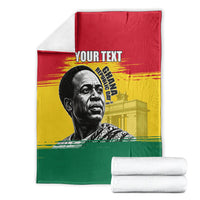 Personalized Ghana Republic Day Blanket Kwame Nkrumah Vintage Portrait Art - July 1st Theme