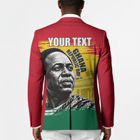 Personalized Ghana Republic Day Blazer Kwame Nkrumah Vintage Portrait Art - July 1st Theme