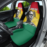 Personalized Ghana Republic Day Car Seat Cover Kwame Nkrumah Vintage Portrait Art - July 1st Theme