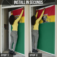Personalized Ghana Republic Day Door Cover Kwame Nkrumah Vintage Portrait Art - July 1st Theme