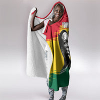 Personalized Ghana Republic Day Hooded Blanket Kwame Nkrumah Vintage Portrait Art - July 1st Theme