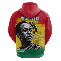 Personalized Ghana Republic Day Hoodie Kwame Nkrumah Vintage Portrait Art - July 1st Theme