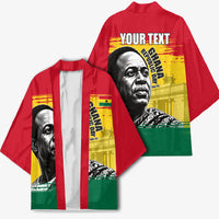 Personalized Ghana Republic Day Kimono Kwame Nkrumah Vintage Portrait Art - July 1st Theme