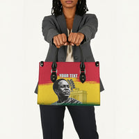 Personalized Ghana Republic Day Leather Bag Kwame Nkrumah Vintage Portrait Art - July 1st Theme