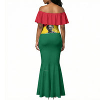 Personalized Ghana Republic Day Mermaid Dress Kwame Nkrumah Vintage Portrait Art - July 1st Theme