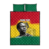 Personalized Ghana Republic Day Quilt Bed Set Kwame Nkrumah Vintage Portrait Art - July 1st Theme