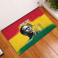 Personalized Ghana Republic Day Rubber Doormat Kwame Nkrumah Vintage Portrait Art - July 1st Theme